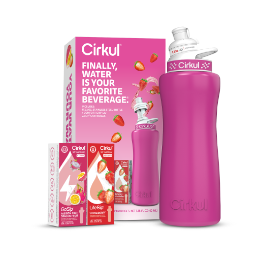32oz. Hot Pink Stainless Steel Bottle Starter Kit - Classic Carry Fit