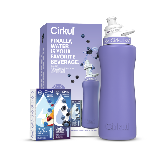 32oz. Matte Periwinkle Stainless Steel Bottle Starter Kit - Active Carry Pack